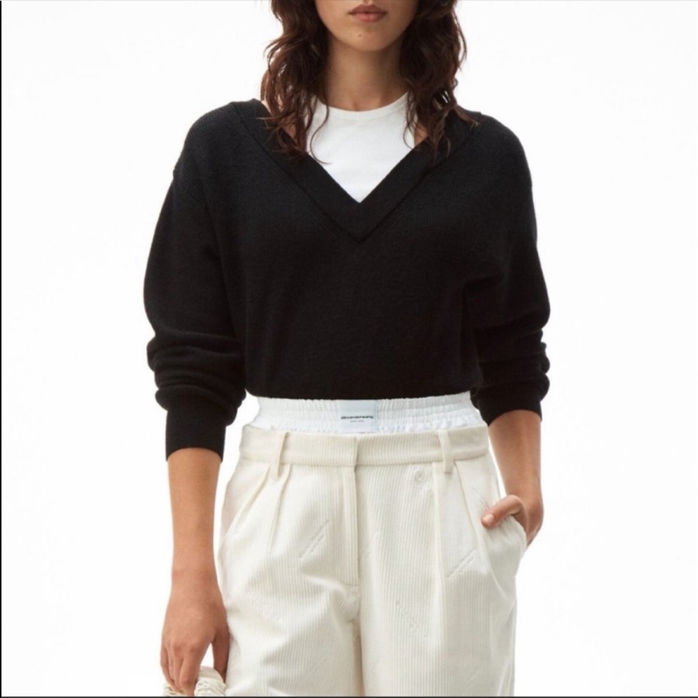 Alexander wang bi-layer sweater